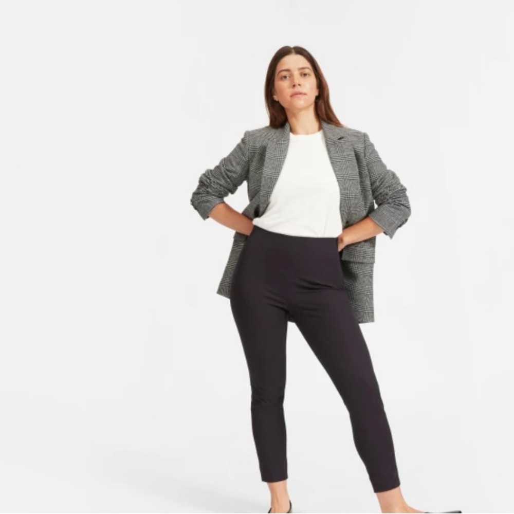 Everlane Black Curvy Side-Zip Stretch Cotton Pant Size 8